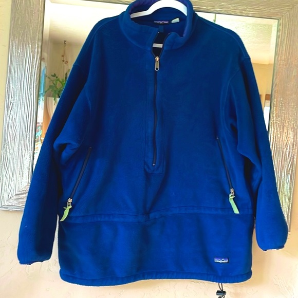 Other - Patagonia - Vintage tag fleece zip with waist sincher. Royal blue Large